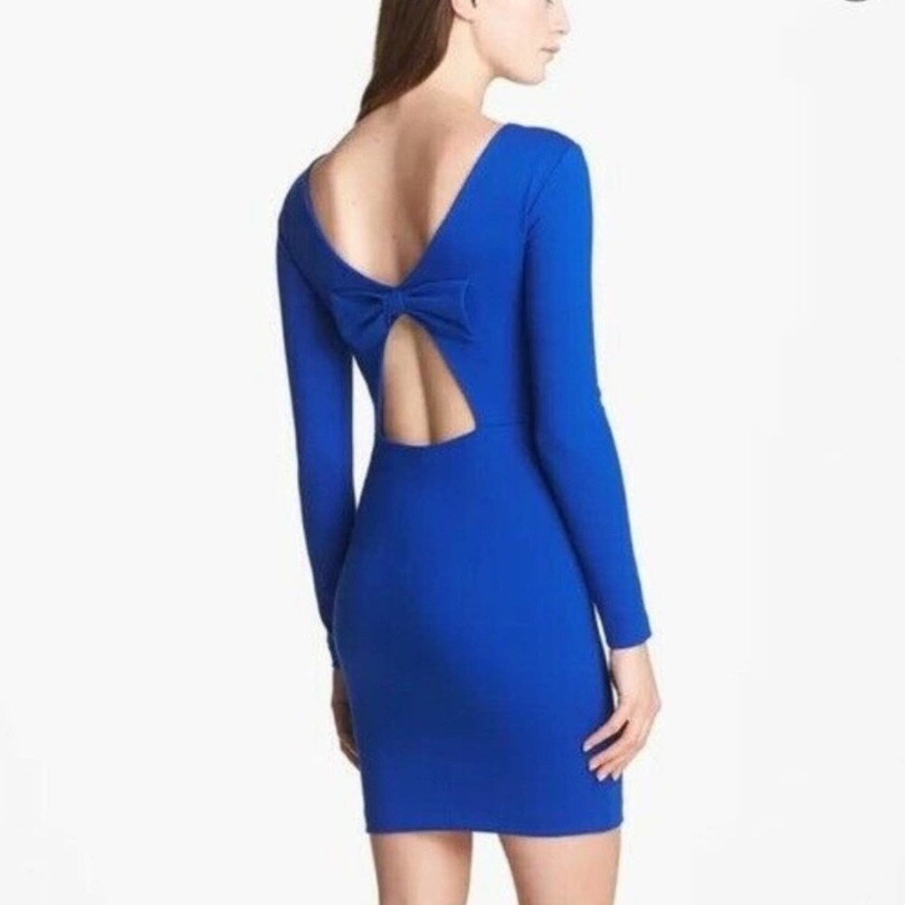 Amanda Uprichard Bodycon Cutout Bow Back Sheath Dress Large